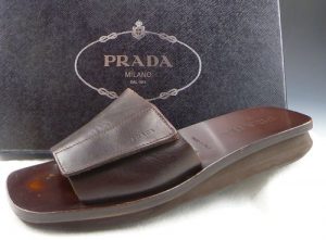 Mens Leather Slide Sandals
