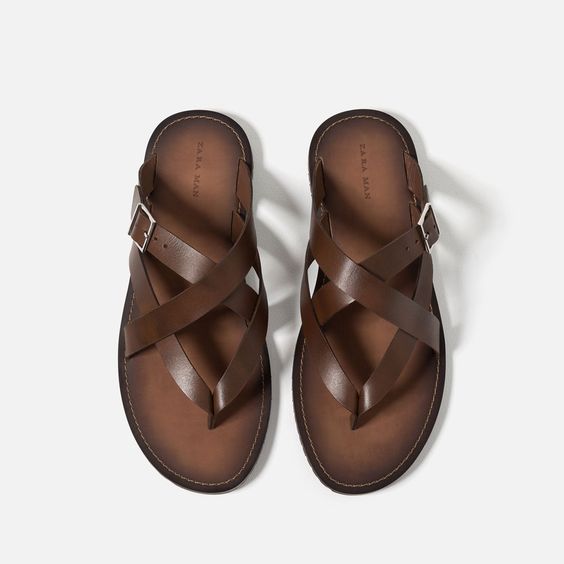 mens strappy leather sandals