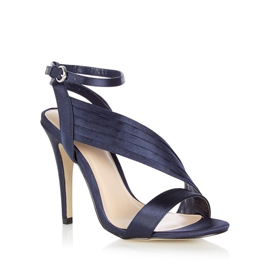 navy blue heeled sandals uk