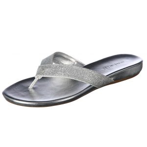 Pictures of Silver Thong Sandals
