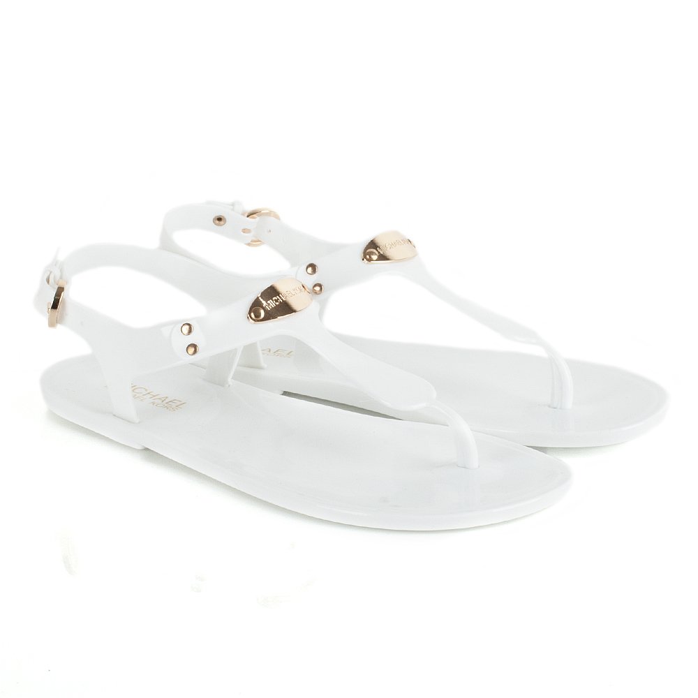 White Jelly Sandals - CraftySandals.com