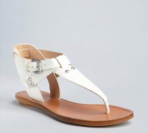 Pictures of White Leather Sandals