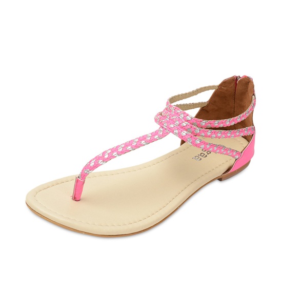 Pink Flat Sandals - CraftySandals.com