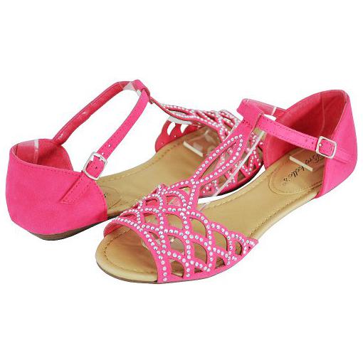 Pink Flat Sandals | CraftySandals.com