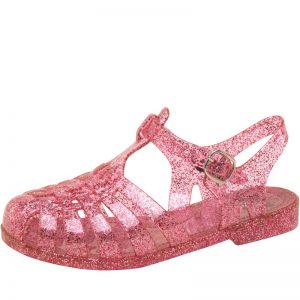 Pink Glitter Jelly Sandals