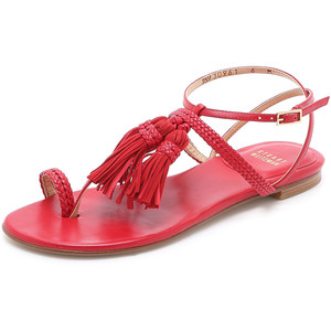 Red Flat Sandals Images