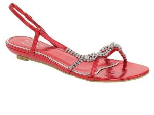 Red Flat Sandals for Wedding