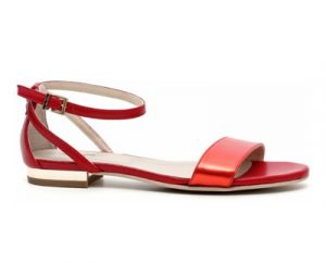 Red Flat Sandals for Women