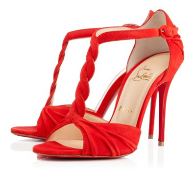 red high heel sandals shoes