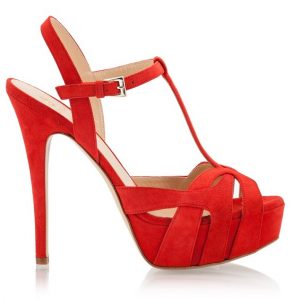 Red Platform Sandal Heels