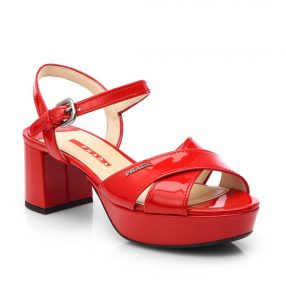 Red Platform Sandals