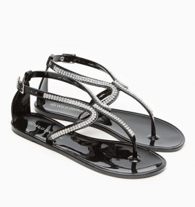 Rhinestone Sandals Black