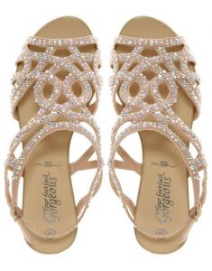 Rhinestone Sandals Wedding Pictures