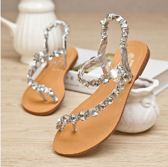 Rhinestone Sandals for Wedding - CraftySandals.com