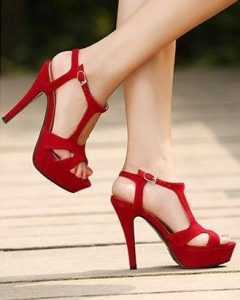 Sandals for Girls High Heel Red