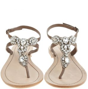 Sandals with Rhinestones for Wedding