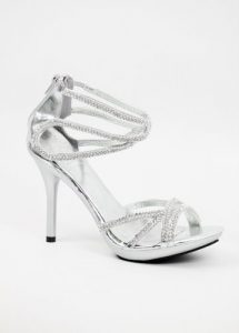 Silver Rhinestone Sandals Wedding