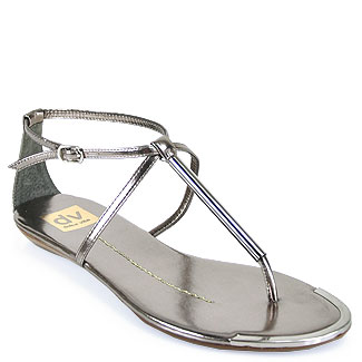 Silver T-Strap Sandals - CraftySandals.com