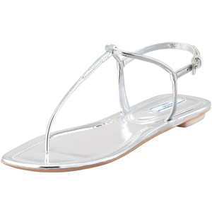 Silver Thong Sandals - CraftySandals.com