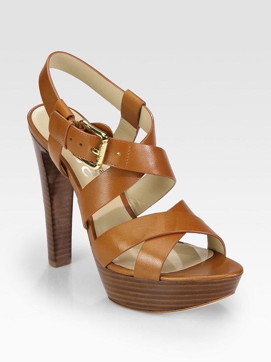 Tan Platform Sandals - CraftySandals.com