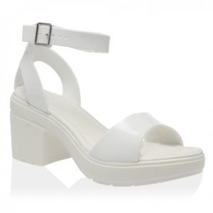 White Heeled Jelly Sandals