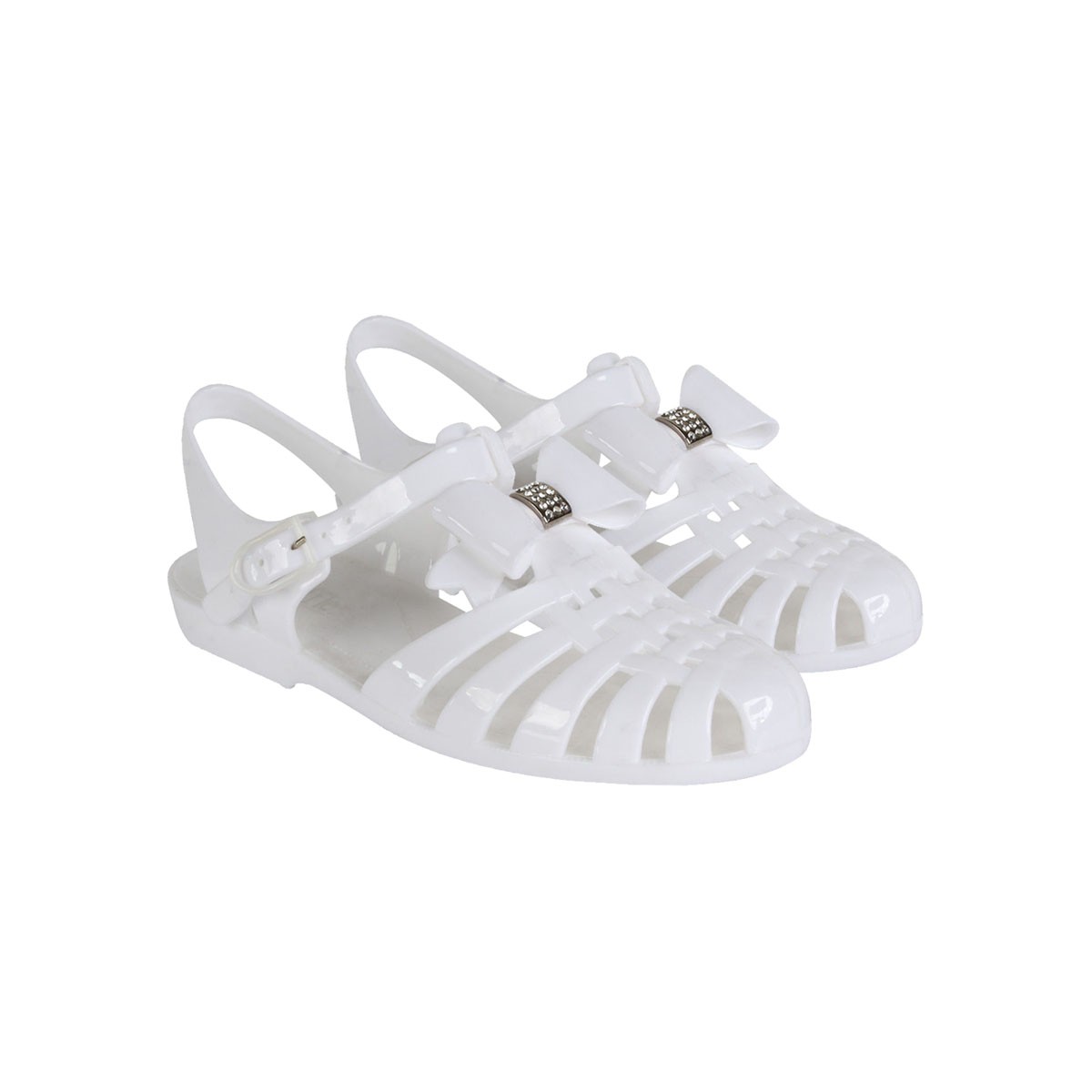 White Jelly Sandals | CraftySandals.com