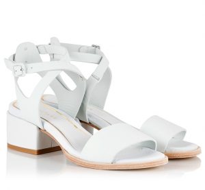 White Leather Sandals Pictures