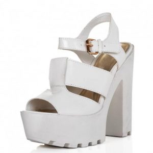 White Platform Sandal Heels