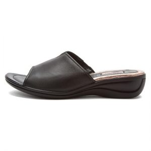 Womens Black Slide Sandals