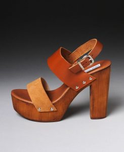 Wooden Heel Platform Sandals