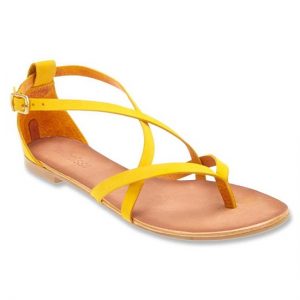 Yellow Flat Sandals - CraftySandals.com