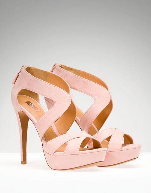 light pink wedges shoes