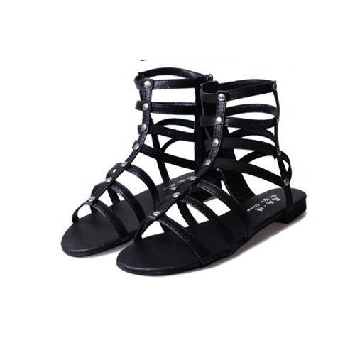 black ankle gladiator sandals