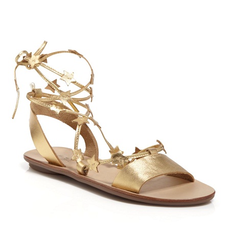 Gold Lace Up Sandals | CraftySandals.com