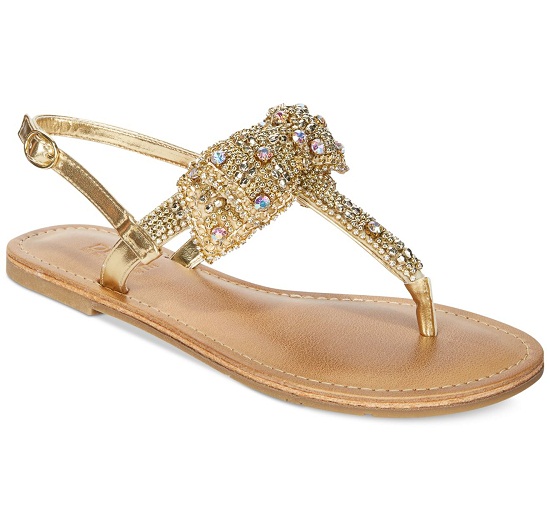 Gold Rhinestone Sandals - CraftySandals.com