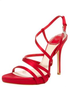 Red Strappy Sandal Heels
