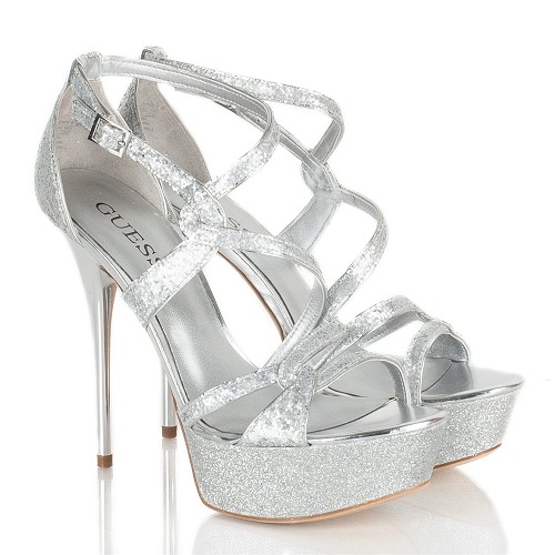 Silver Platform Sandals - CraftySandals.com