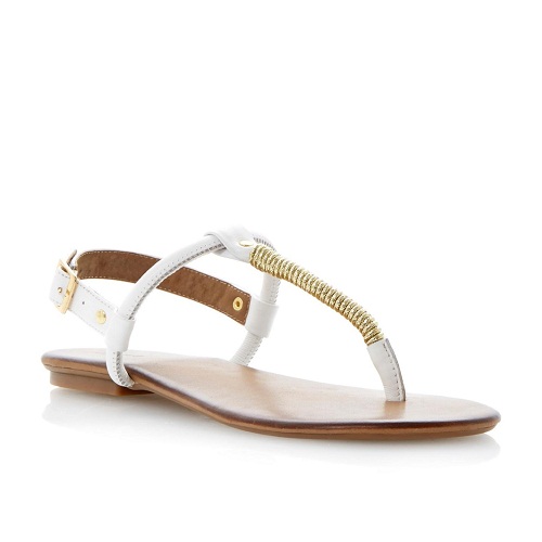 white and gold sandals