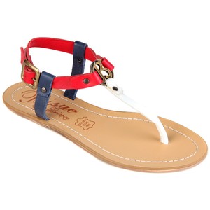 red white sandals