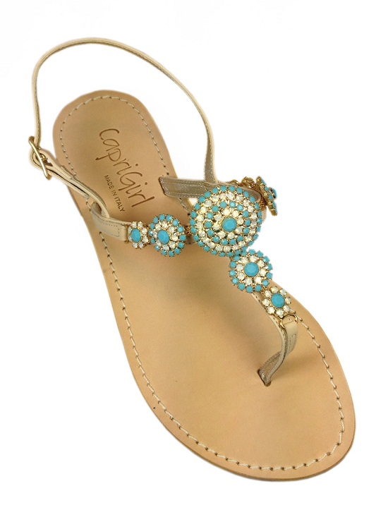 Turquoise Sandals - CraftySandals.com