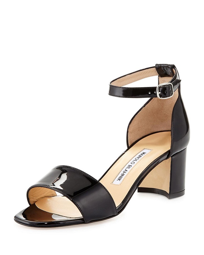 Black Ankle Strap Sandals - CraftySandals.com