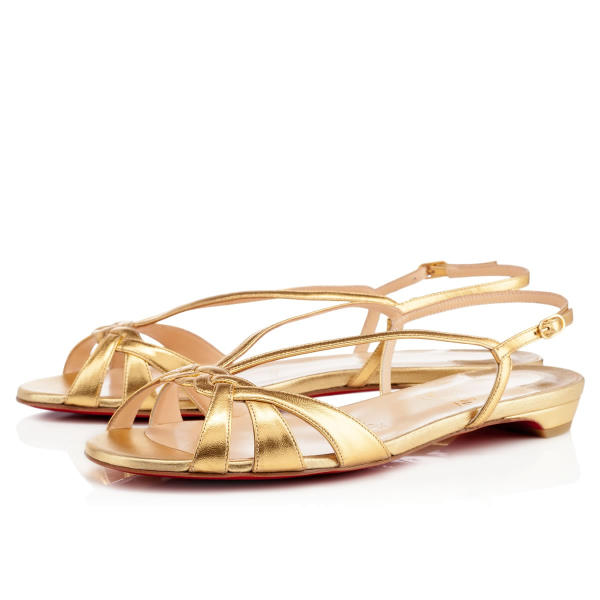 Wohlergehen Beruhigungsmittel Leonardoda womens gold flat sandals Das ...