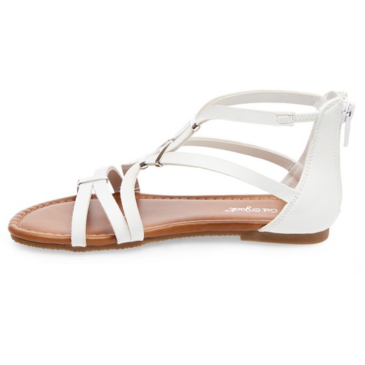 White Gladiator Sandals - CraftySandals.com