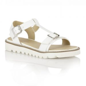 White Flat Sandals - CraftySandals.com