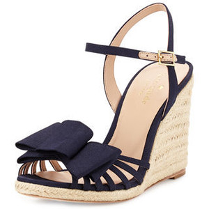 Navy Blue Wedge Sandals - CraftySandals.com