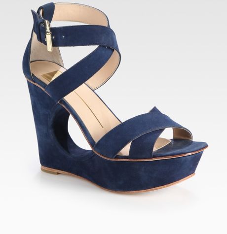 navy blue wedges