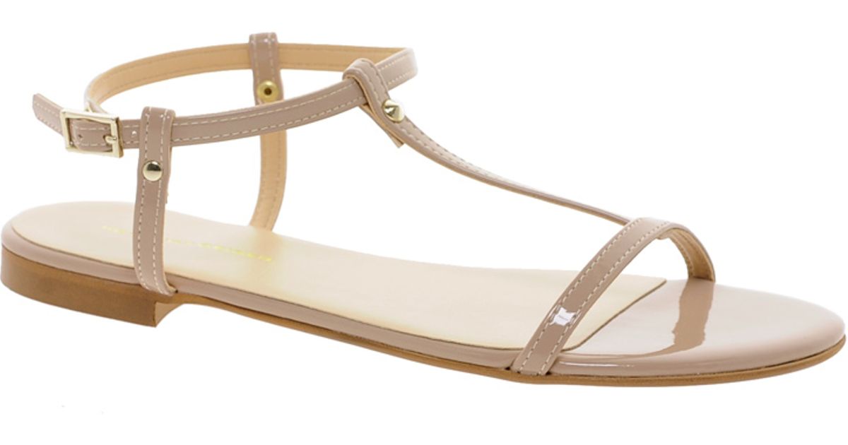 womens nude flat sandals