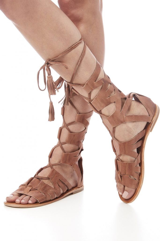 tan gladiator sandals