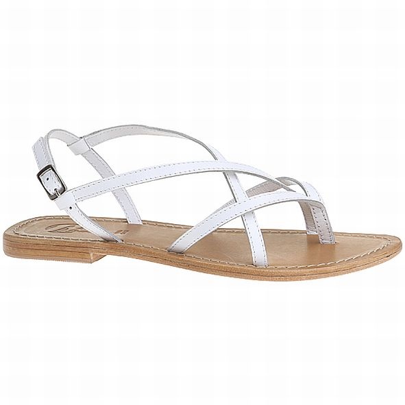 White Flat Sandals - CraftySandals.com