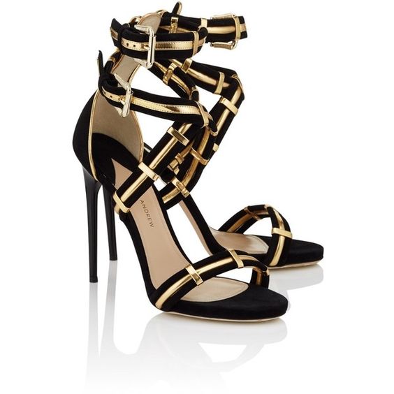 Black and Gold Sandals | CraftySandals.com